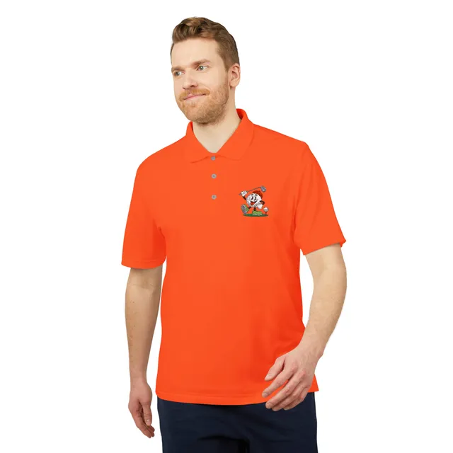 Man in an orange Hartford polo shirt