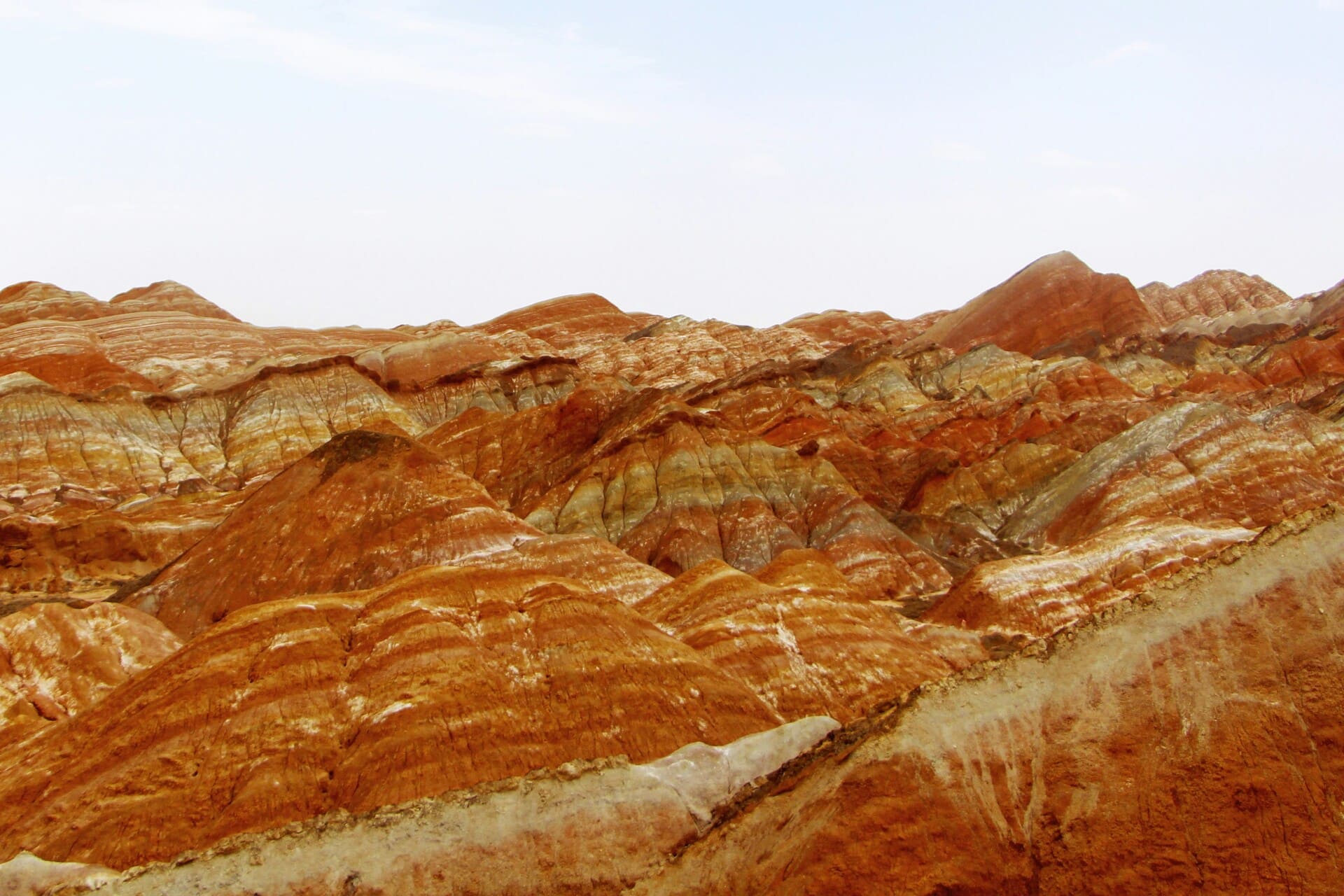 Zhangye Danxia rainbow mountains in summer